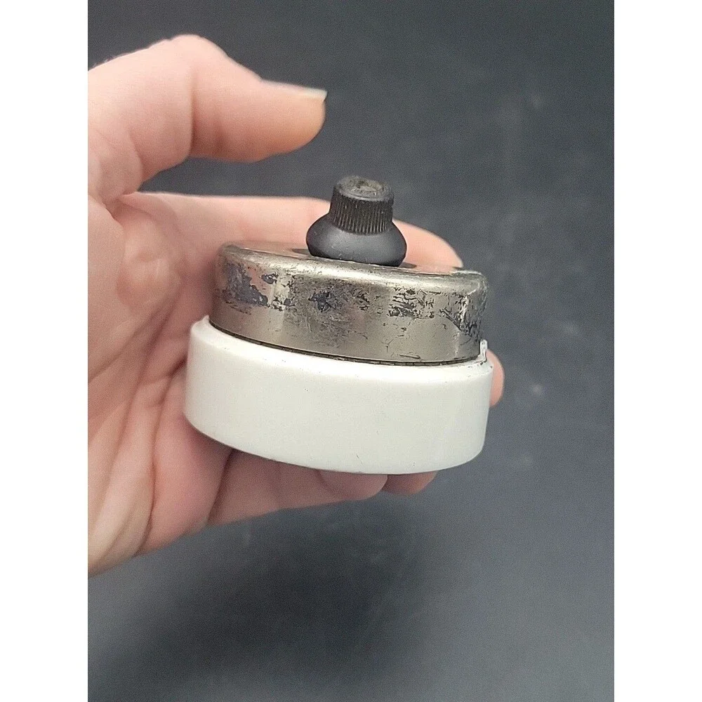 Antique/Vtg 1900's ARROW Porcelain Rotary Electric Switch, ON & OFF Und Lab Insp
